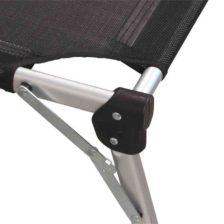 SIENA GARDEN Aluminium Klappliege Sole schwarz